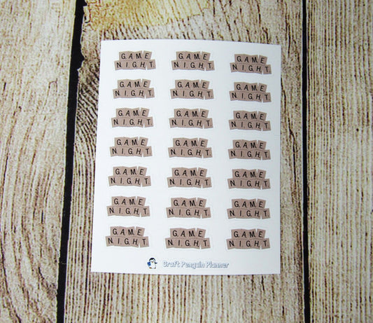 Game Night tile stickers