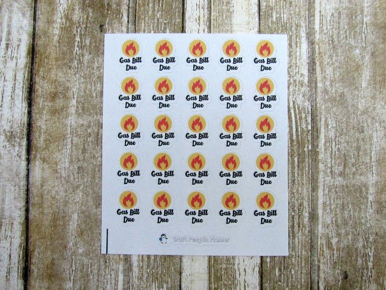 Household bills icon stickers