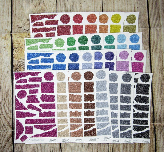 Glitter Journal Sheets- JS0009- JS0036