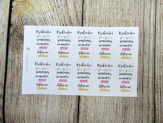 Glowstick Quote Stickers