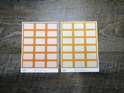 Half Boxes- Individual Color Sheets- HB001-HB030