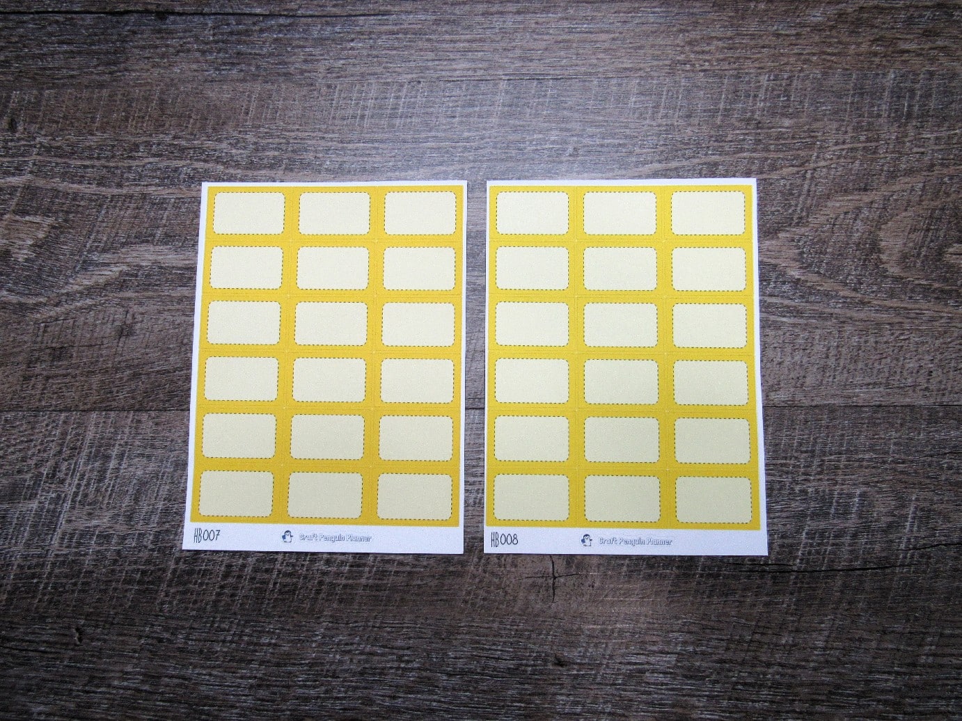 Half Boxes- Individual Color Sheets- HB001-HB030