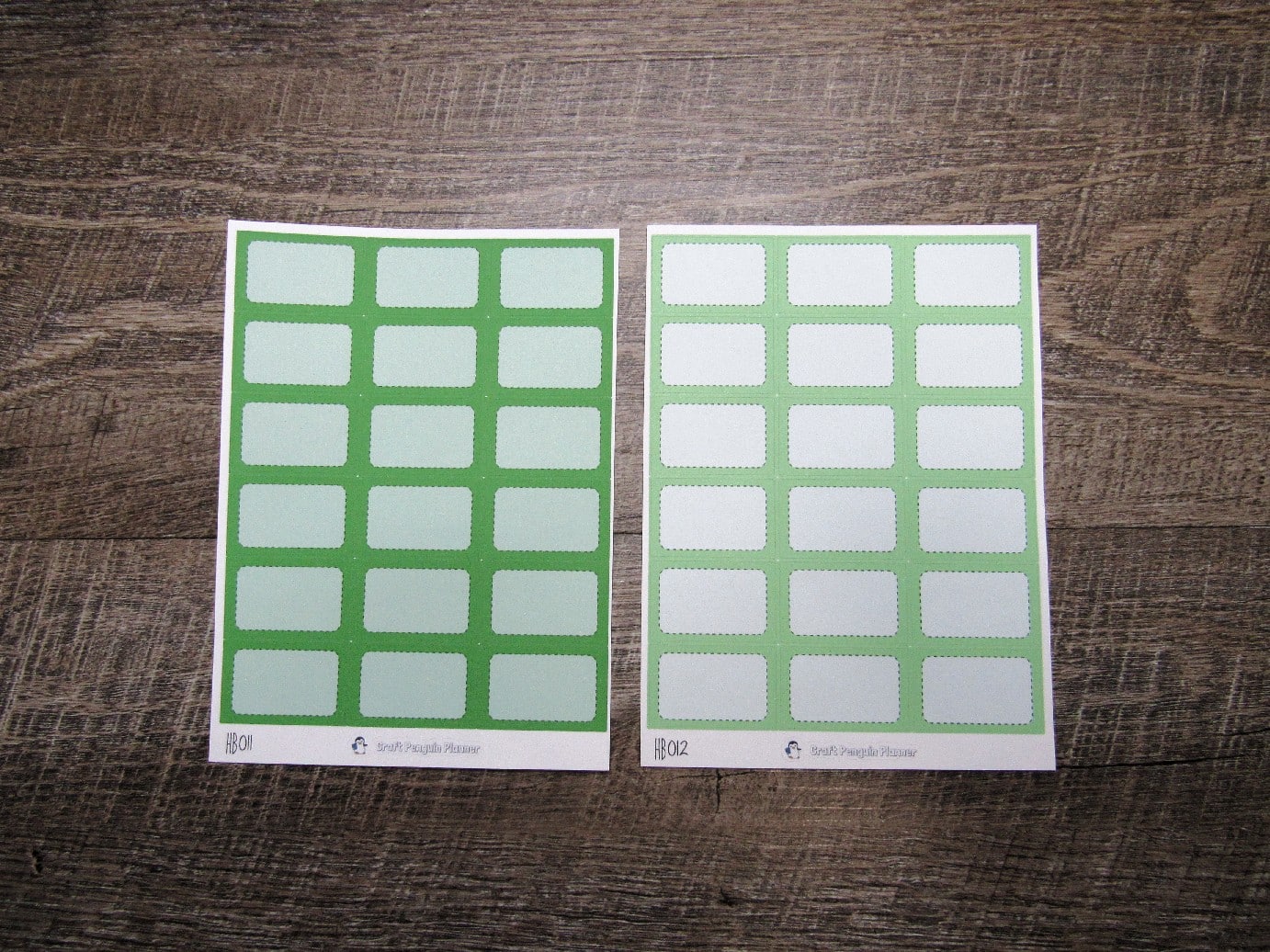Half Boxes- Individual Color Sheets- HB001-HB030