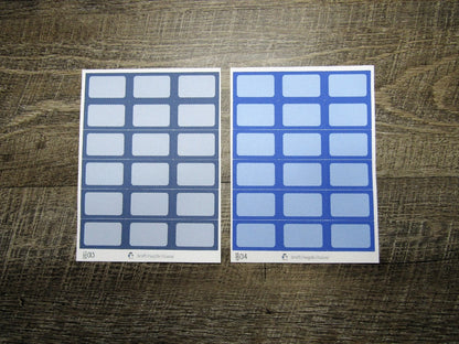 Half Boxes- Individual Color Sheets- HB001-HB030