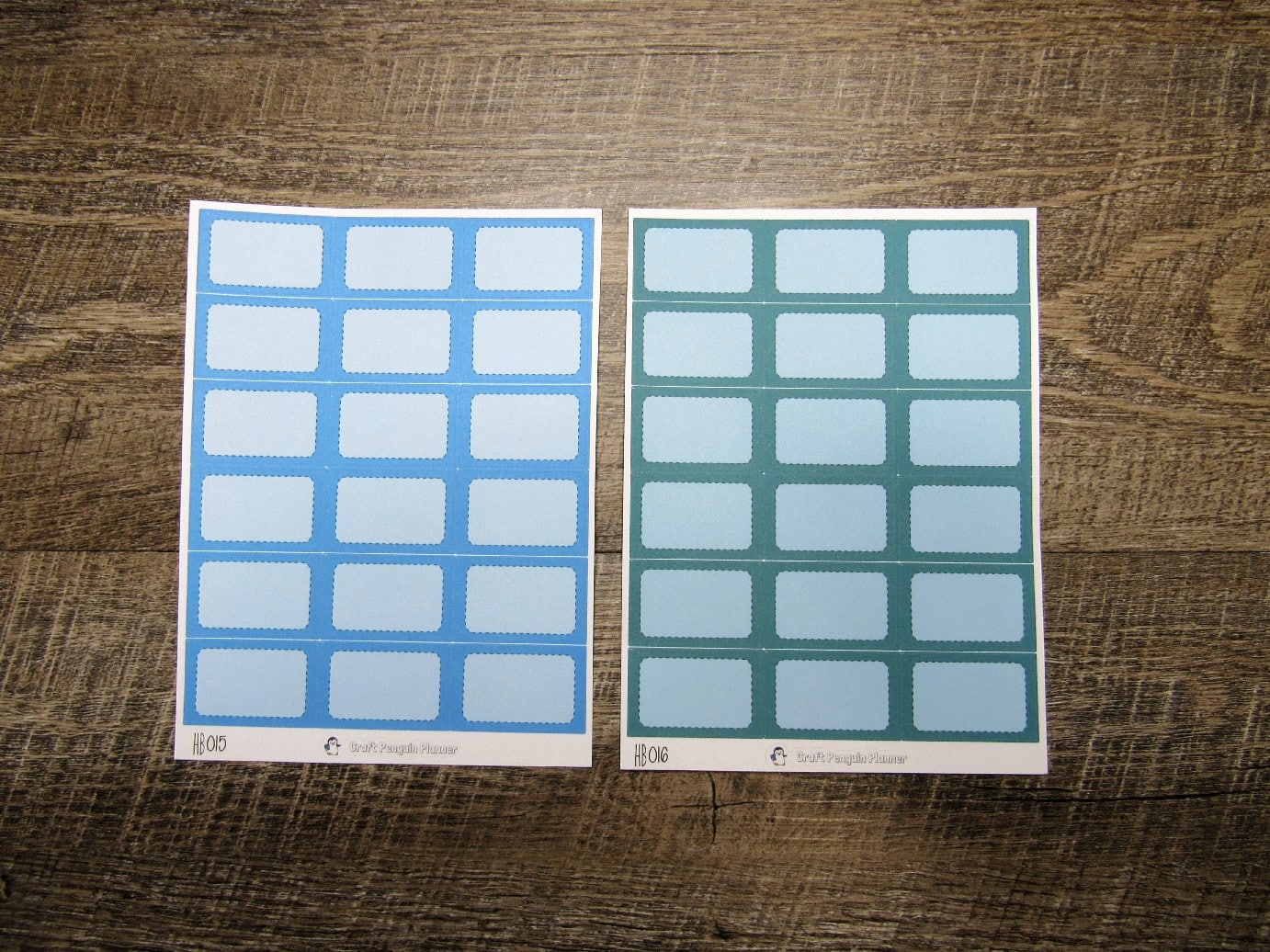 Half Boxes- Individual Color Sheets- HB001-HB030