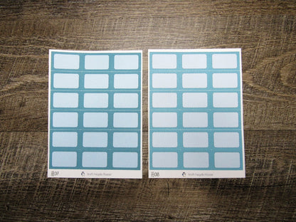 Half Boxes- Individual Color Sheets- HB001-HB030