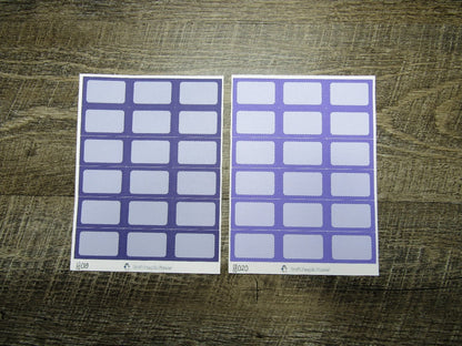 Half Boxes- Individual Color Sheets- HB001-HB030