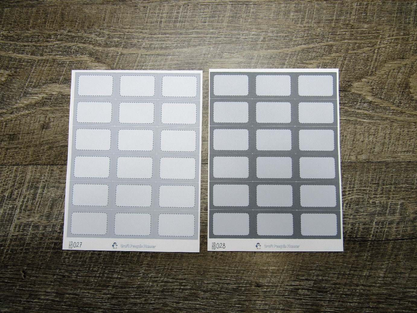 Half Boxes- Individual Color Sheets- HB001-HB030