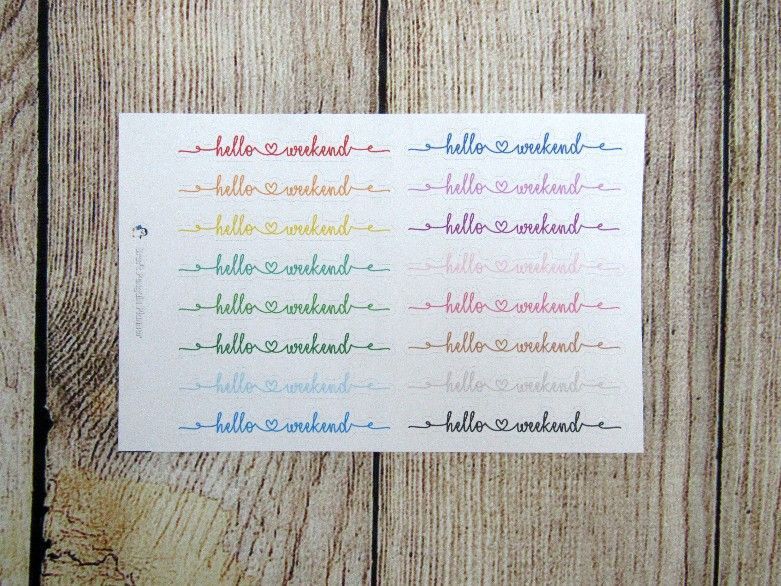 Hello Weekend Script – Craft Penguin Planner
