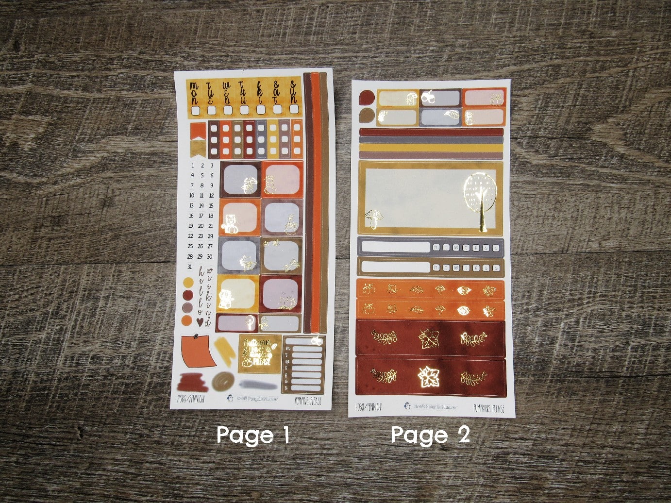 Pumpkins Please FOILED Weekly, HOBONICHI WEEKS/PENNICHI