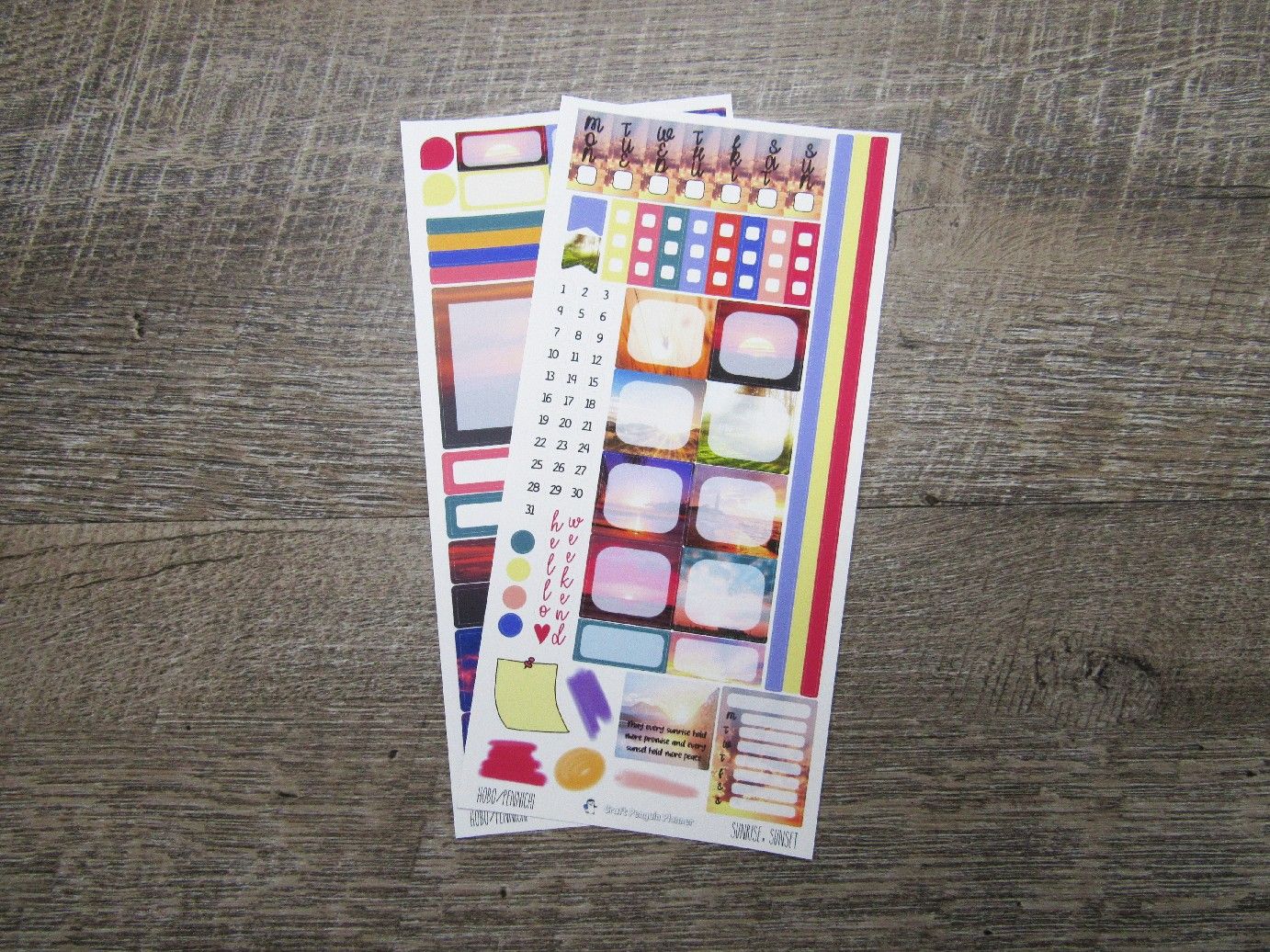 Sunrise, Sunset Weekly, HOBONICHI WEEKS/PENNICHI