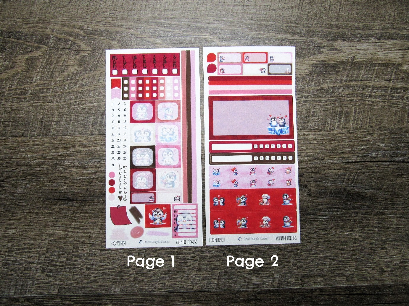 Valentine Penguins Weekly, HOBONICHI WEEKS/PENNICHI