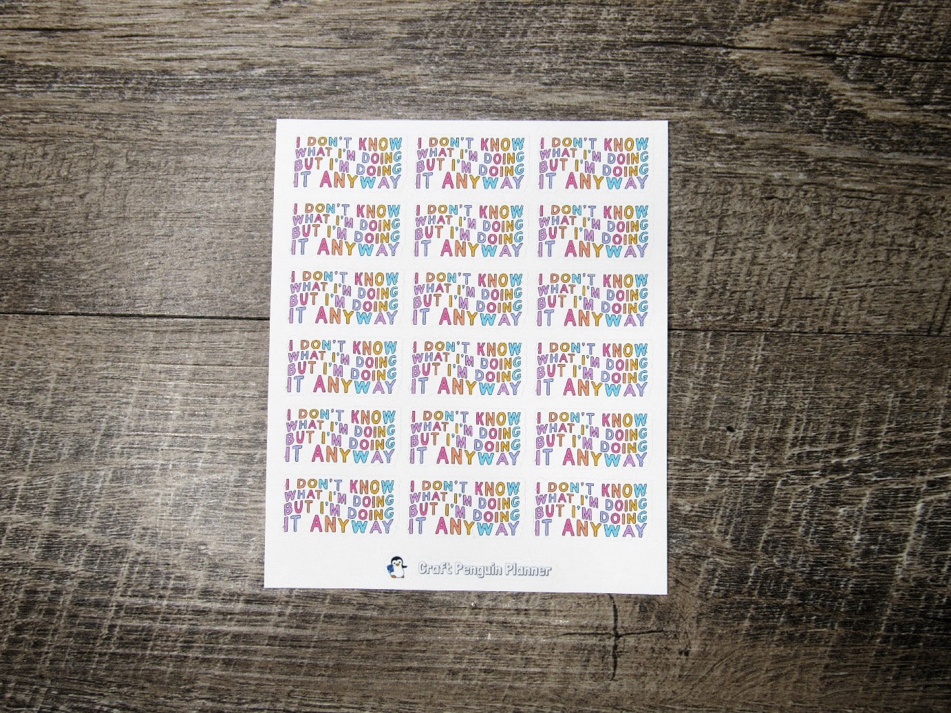I don't know what I'm doing stickers