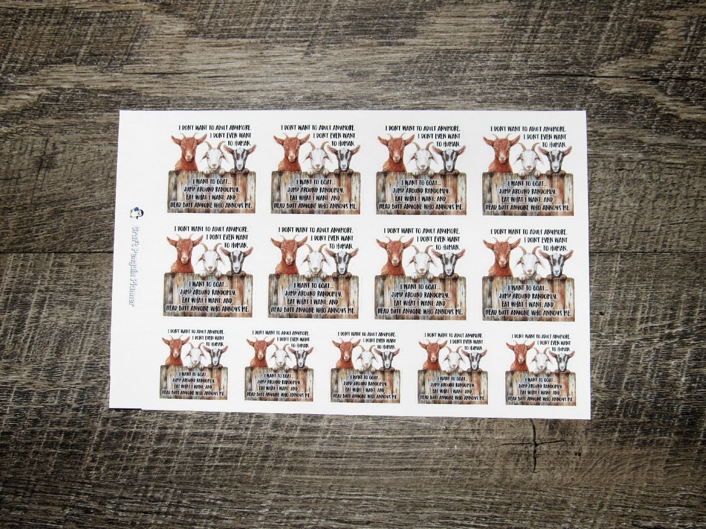 I want to goat Quote stickers