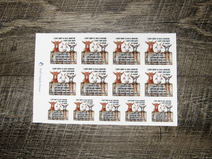 I want to goat Quote stickers