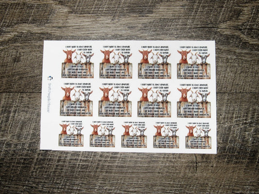 I want to goat Quote stickers