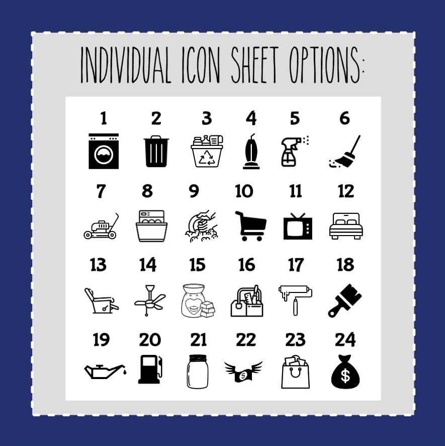 Individual FOILED Icon Sheets
