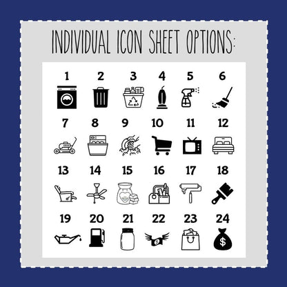 Individual FOILED Icon Sheets