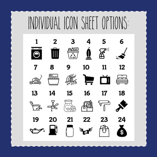 Individual FOILED Icon Sheets