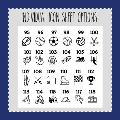 Individual FOILED Icon Sheets