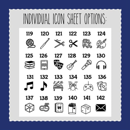 Individual FOILED Icon Sheets