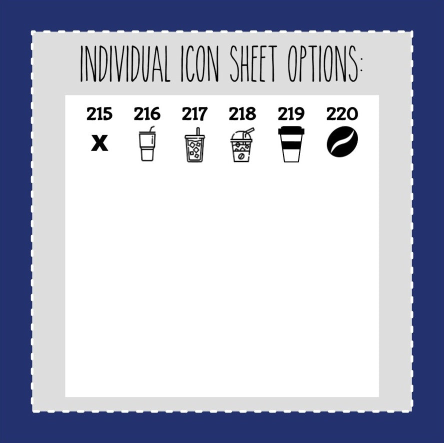 Individual FOILED Icon Sheets