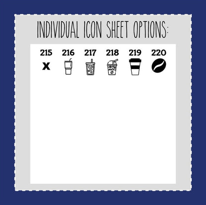 Individual FOILED Icon Sheets
