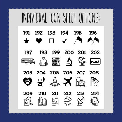 Individual FOILED Icon Sheets