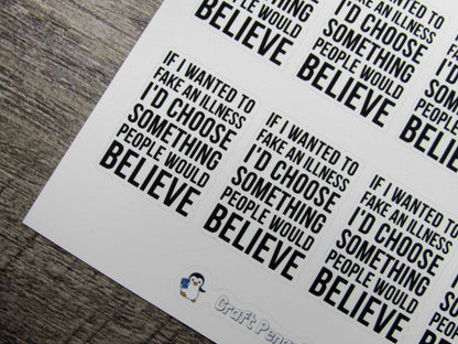 If I Wanted to Fake an Illness Quote