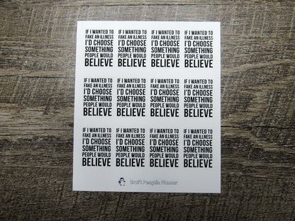 If I Wanted to Fake an Illness Quote