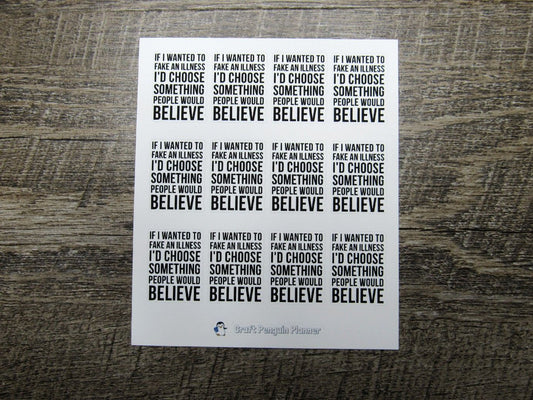 If I Wanted to Fake an Illness Quote