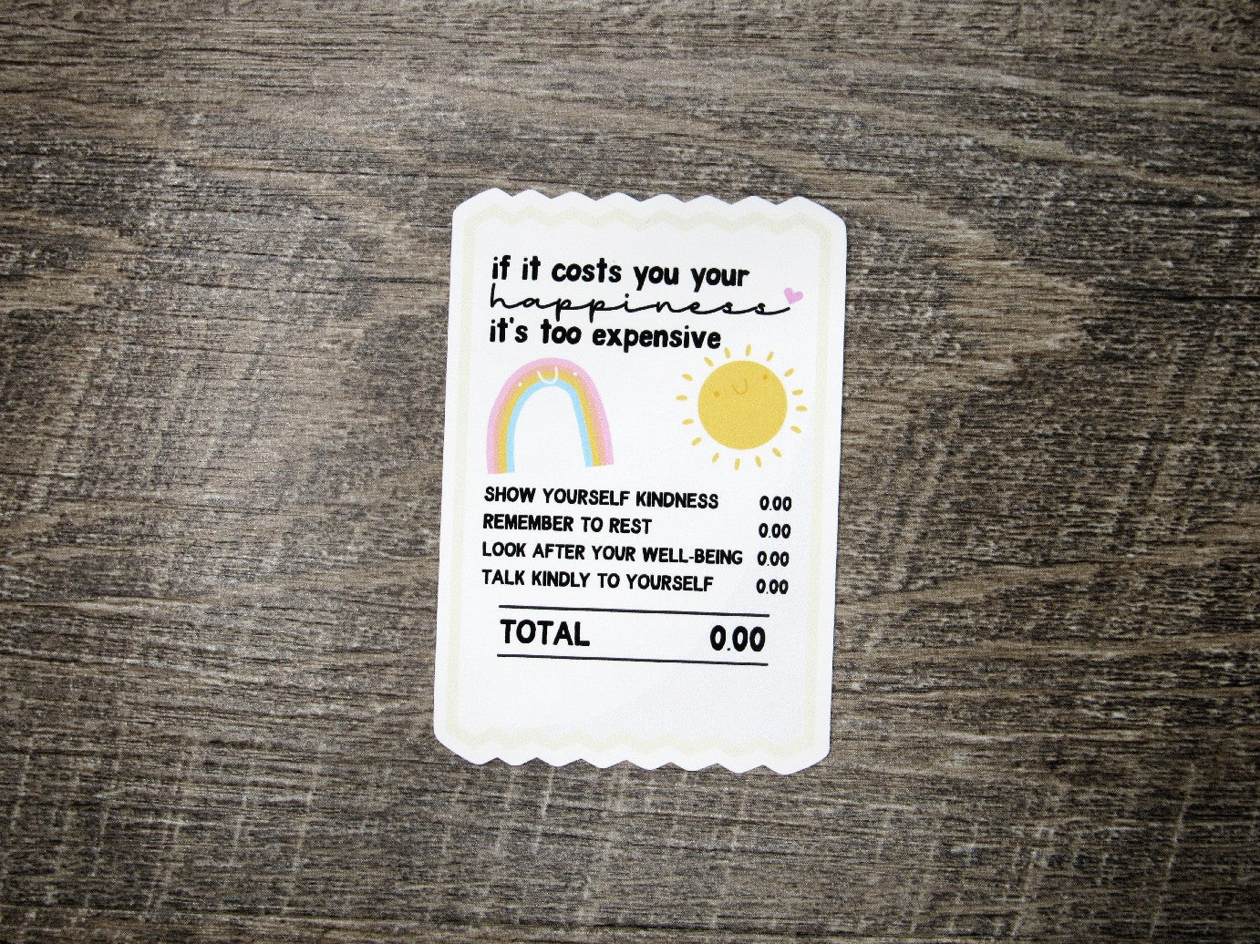 If it costs Happiness Die Cut