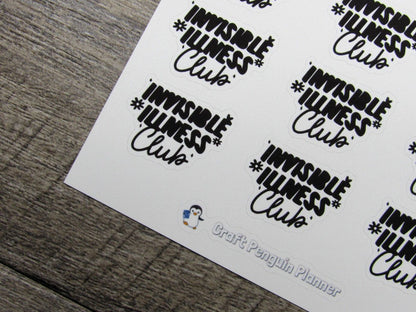 Invisible Illness Club Sticker