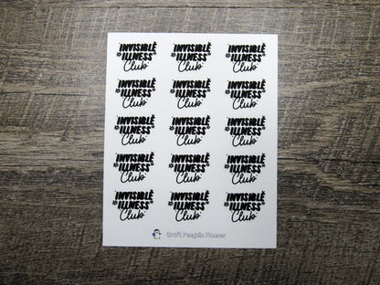 Invisible Illness Club Sticker