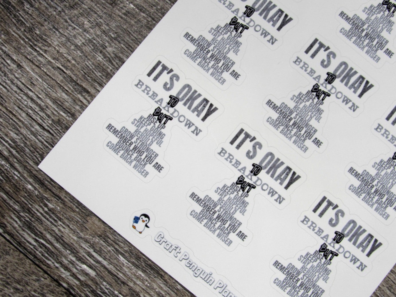 It's okay to breakdown stickers – Craft Penguin Planner