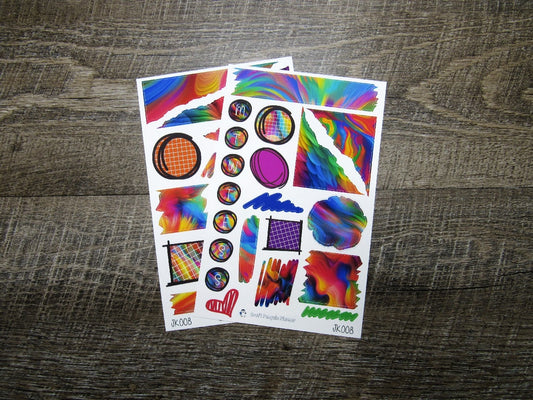 Journal Kit- JK008- Abstract Rainbow