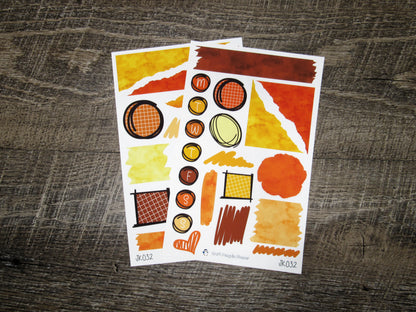 Journal Kit- JK032- Shades of Orange/Yellow