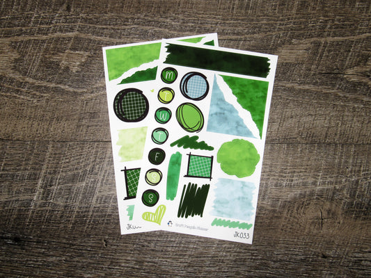 Journal Kit- JK033- Shades of Green