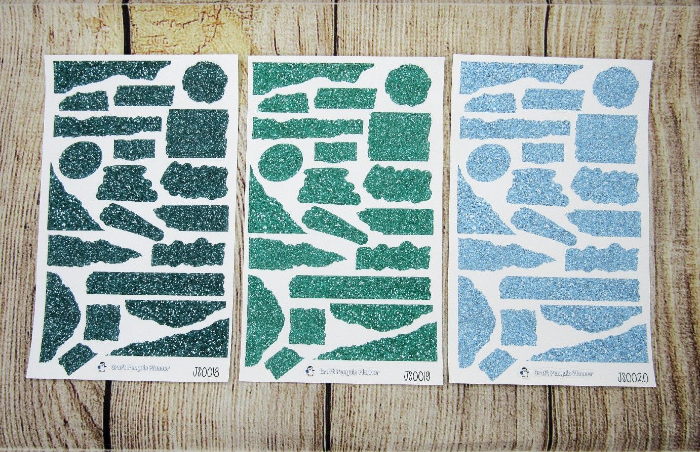 Glitter Journal Sheets- JS0009- JS0036