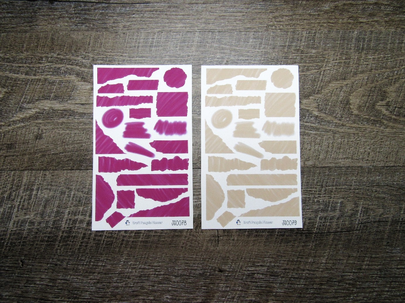 Brush Stroke Journal Sheets- JS0058- JS0085