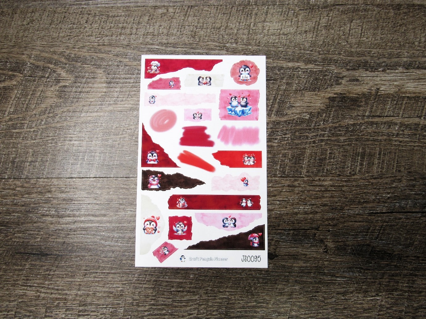 Journal Sheet- JS0095- Valentine Penguins