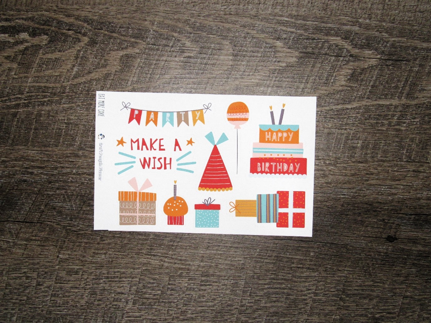 Jumbo deco- Eat More Cake