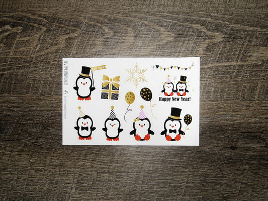 Jumbo deco- New Year Penguin Party