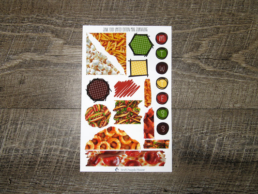 LIMITED EDITION Junk Food Mini Journal Sheet