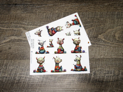 LIMITED EDITION Jumbo deco- Knitting Alpacas