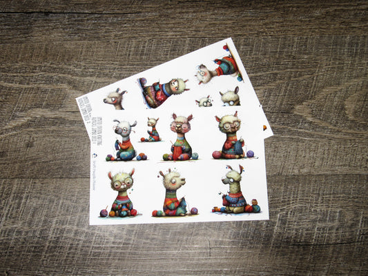 LIMITED EDITION Jumbo deco- Knitting Alpacas