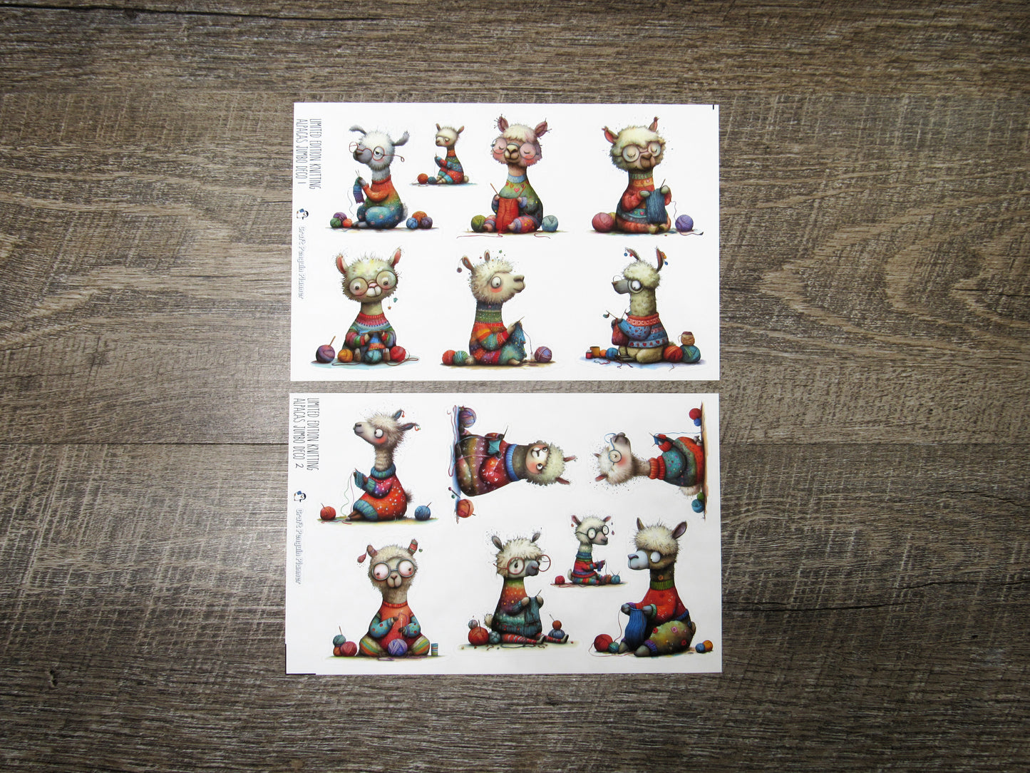 LIMITED EDITION Jumbo deco- Knitting Alpacas