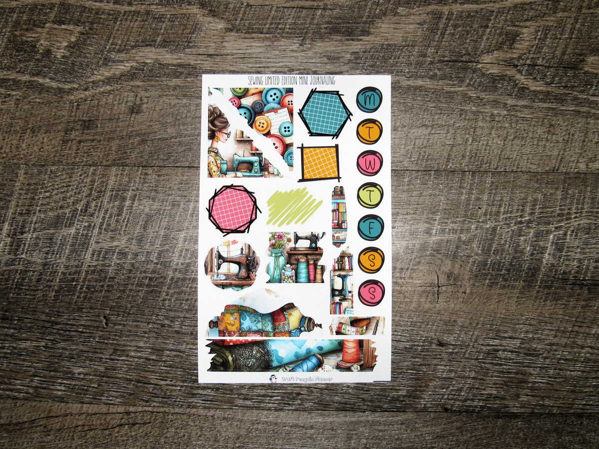 LIMITED EDITION Sewing Mini Journal Sheet