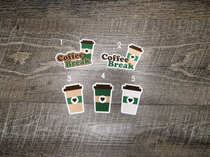 LIMITED EDITION Coffee Break Sticker Die Cuts