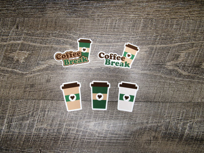 LIMITED EDITION Coffee Break Sticker Die Cuts